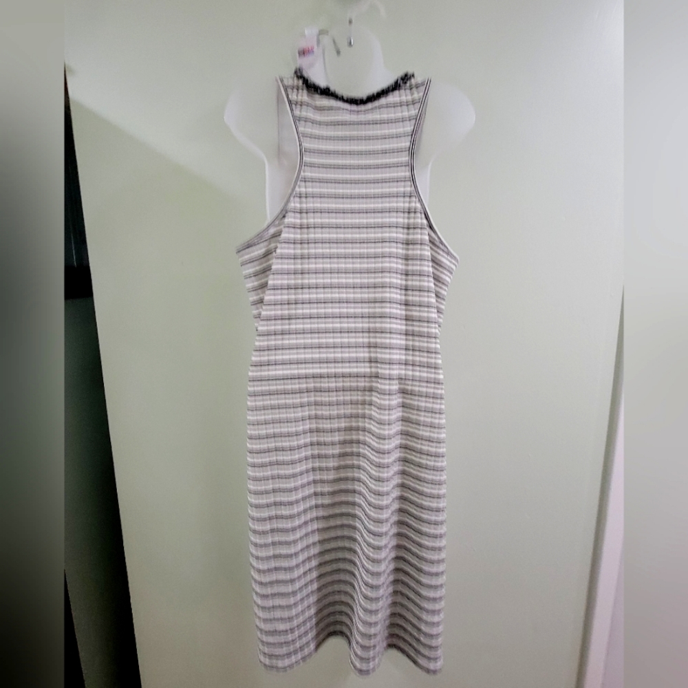 Vince Camuto Womens Striped Fringe Tassel Trim Sleeveless Knit Short Dress XL - Picture 7 of 9